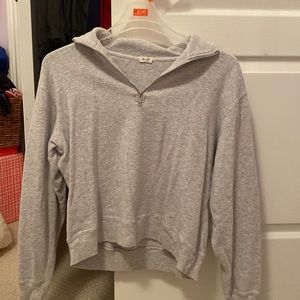 Brandy Melville quarter zip waffle sweater